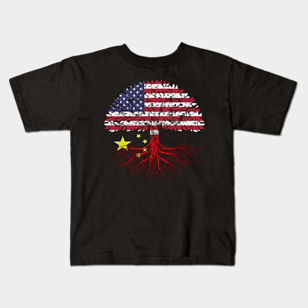 Chinese American citizenship gift Kids T-Shirt by SerenityByAlex